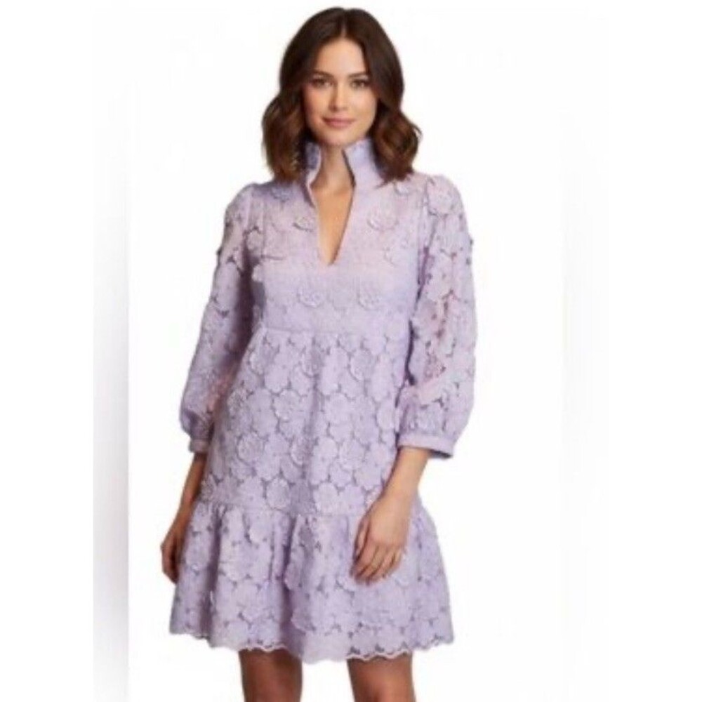 NWT Tuckernuck Lilac 3D  LaceEmbroidered Palmerston Dress Whimsy Fairy Cottage M